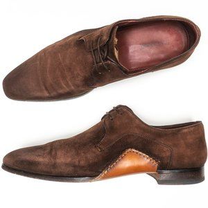 MAGNANNI Men's Suede Handmade Leather Shoes Size9
